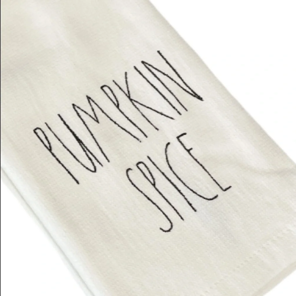 NEW Rae Dunn PUMPKIN SPICE Towel Set/2 🍁🎃🍁